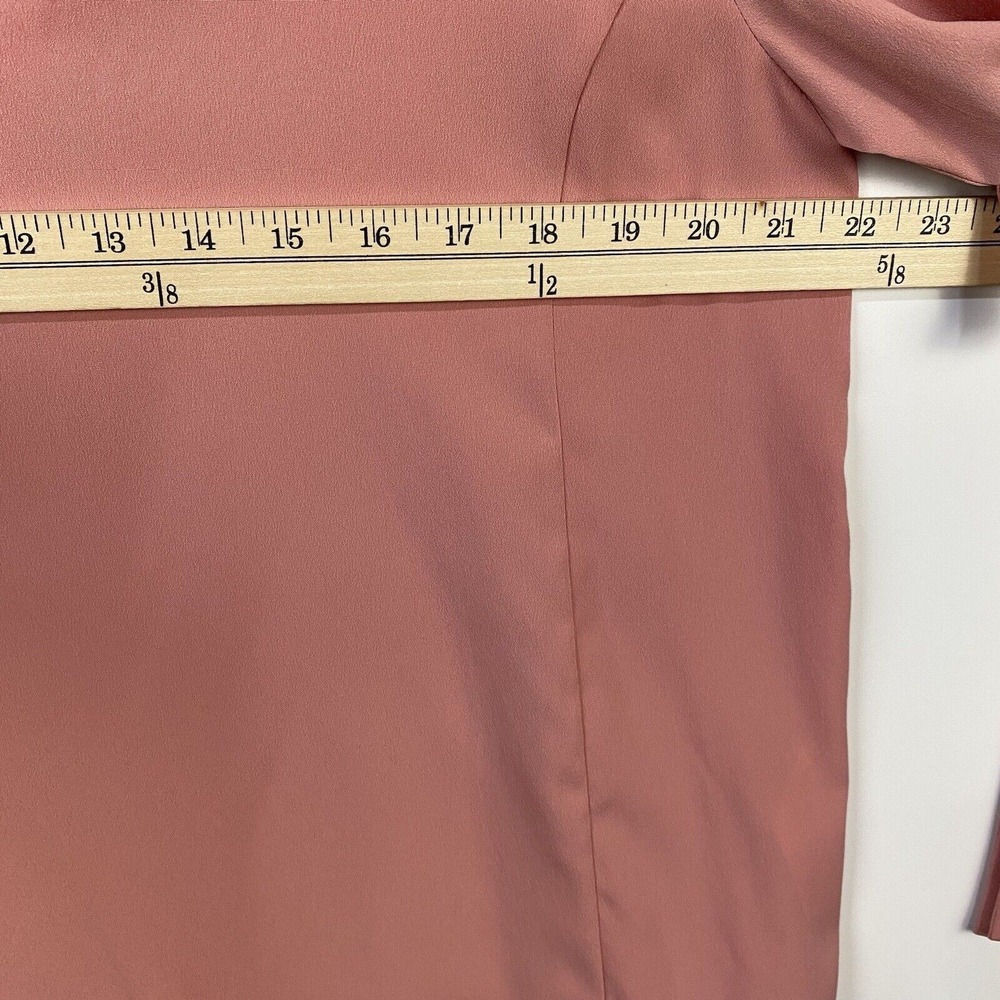 TOPSHOP Women's Top Size 10 Pink Long Sleeve V-Neck Blouse - Picture 10 of 11